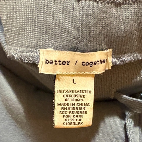 NWOT Better Together Blue Jogger Sweatpants – Size L - Picture 2 of 7
